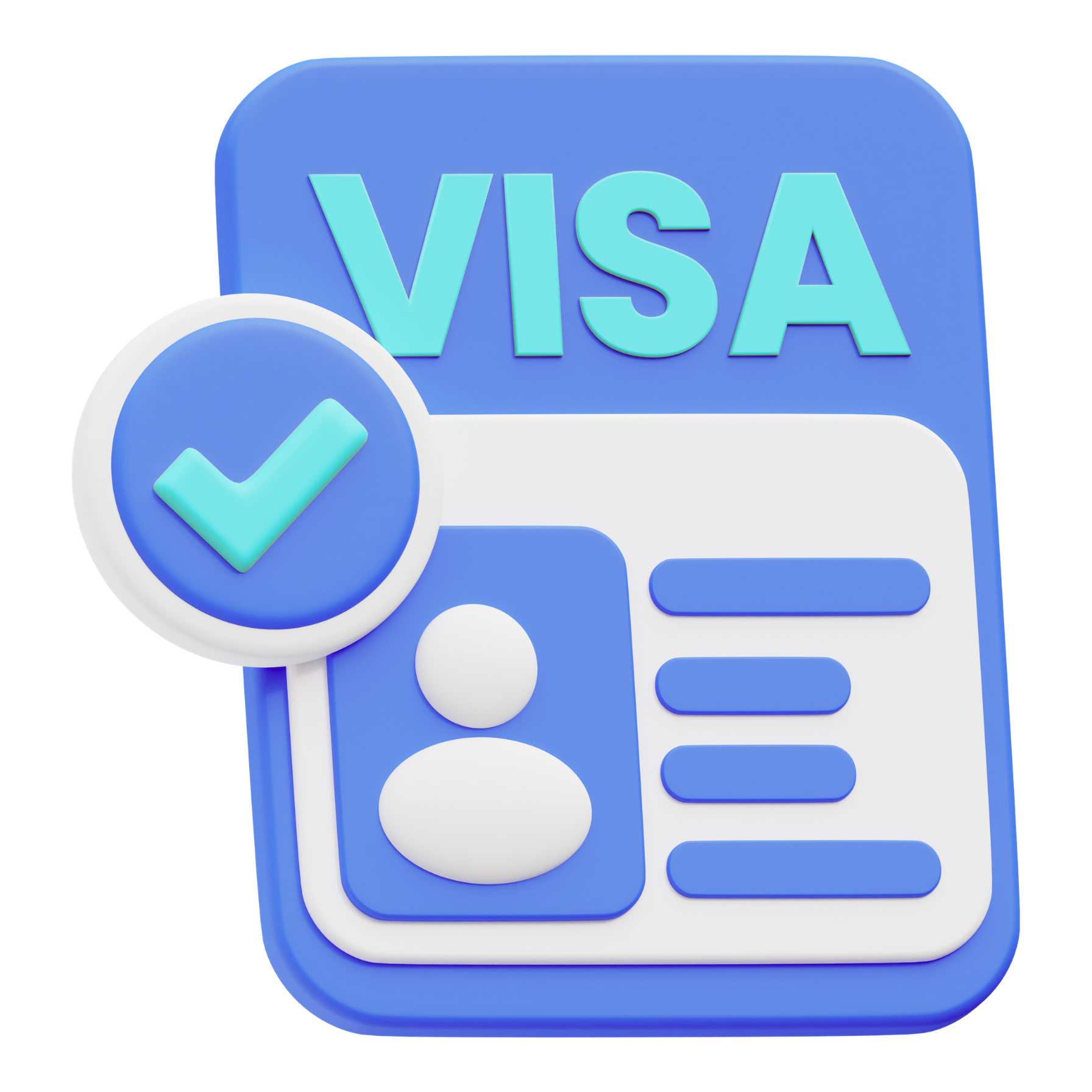 Approved visa document illustration
